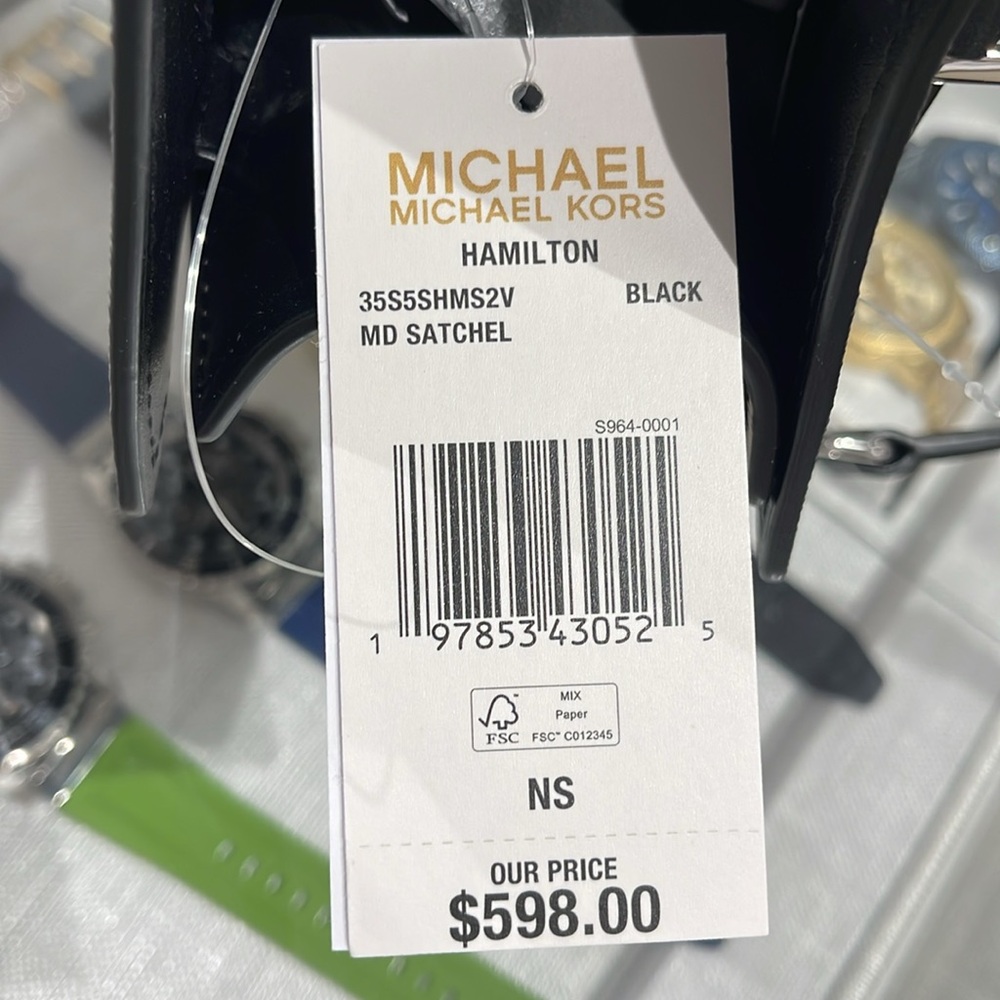 Michael Kors Hamilton Medium Signature Logo Satchel
Black 
NWT - Picture 9 of 16